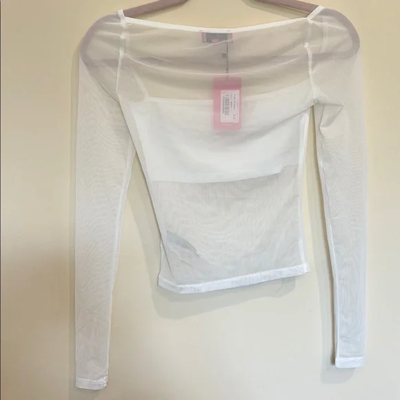 Edikted White Marta Mesh Top - Picture 2 of 3